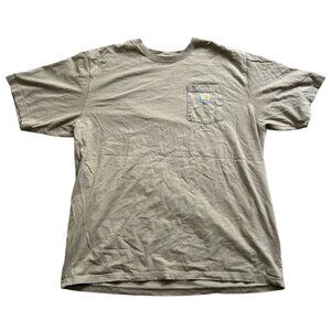 Carhartt Vintage Relaxed Fit Tan Beige Cotton Pocket Tee Size 2XL Tall